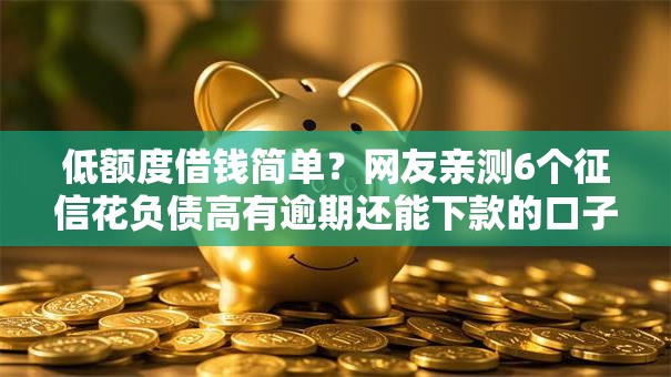 低额度借钱简单？网友亲测6个征信花负债高有逾期还能下款的口子盘点