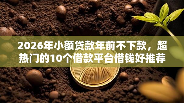 2026年小额贷款年前不下款，超热门的10个借款平台借钱好推荐