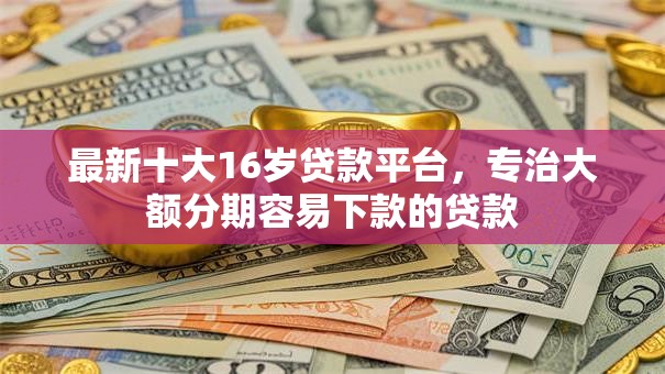 最新十大16岁贷款平台，专治大额分期容易下款的贷款