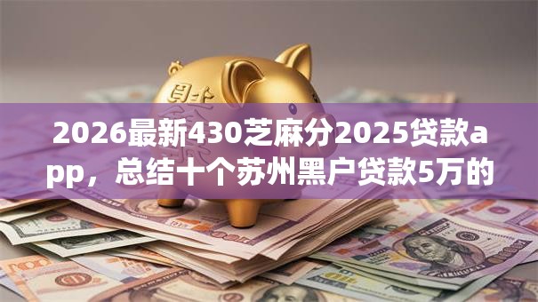 2026最新430芝麻分2025贷款app，总结十个苏州黑户贷款5万的软件！