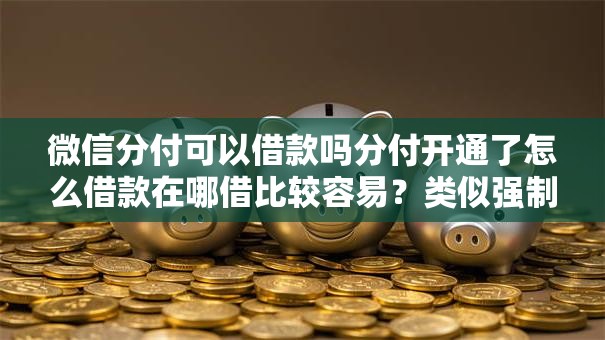 微信分付可以借款吗分付开通了怎么借款在哪借比较容易？类似强制下款的5个口子参考