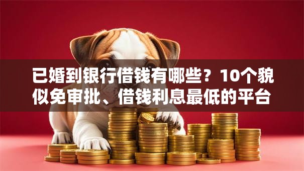 已婚到银行借钱有哪些？10个貌似免审批、借钱利息最低的平台合集