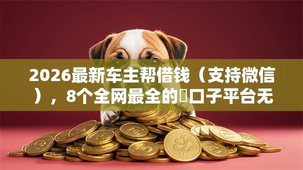 2026最新车主帮借钱（支持微信），8个全网最全的黒口子平台无私分享