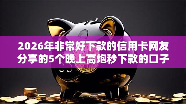 2026年非常好下款的信用卡网友分享的5个晚上高炮秒下款的口子我觉得不错！