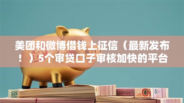 美团和微博借钱上征信（最新发布！）5个审贷口子审核加快的平台