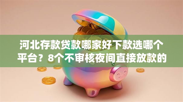 河北存款贷款哪家好下款选哪个平台？8个不审核夜间直接放款的网贷app推荐