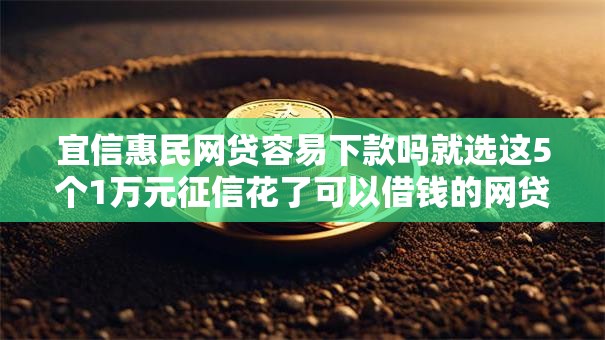 宜信惠民网贷容易下款吗就选这5个1万元征信花了可以借钱的网贷软件