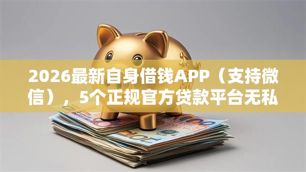 2026最新自身借钱APP（支持微信），5个正规官方贷款平台无私分享