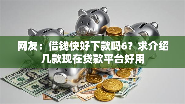 网友：借钱快好下款吗6？求介绍几款现在贷款平台好用