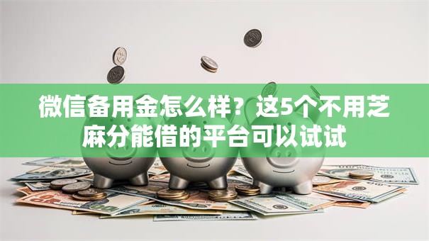 微信备用金怎么样？这5个不用芝麻分能借的平台可以试试