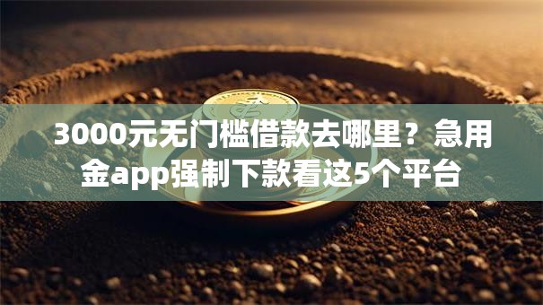 3000元无门槛借款去哪里？急用金app强制下款看这5个平台