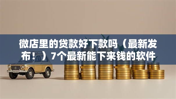 微店里的贷款好下款吗（最新发布！）7个最新能下来钱的软件