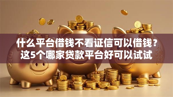 什么平台借钱不看证信可以借钱？这5个哪家贷款平台好可以试试