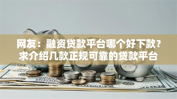 网友：融资贷款平台哪个好下款？求介绍几款正规可靠的贷款平台