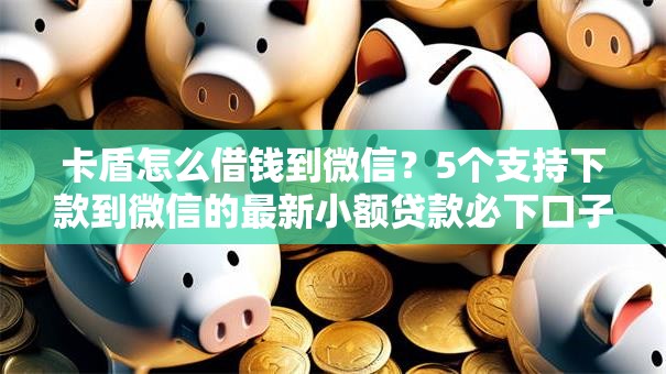 卡盾怎么借钱到微信？5个支持下款到微信的最新小额贷款必下口子