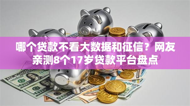 哪个贷款不看大数据和征信？网友亲测8个17岁贷款平台盘点