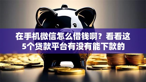 在手机微信怎么借钱啊？看看这5个贷款平台有没有能下款的