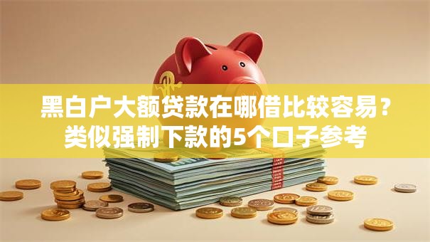 黑白户大额贷款在哪借比较容易？类似强制下款的5个口子参考