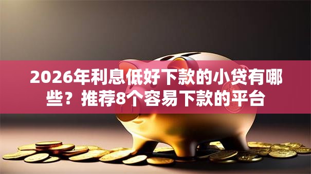 2026年利息低好下款的小贷有哪些？推荐8个容易下款的平台