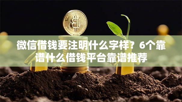 微信借钱要注明什么字样？6个靠谱什么借钱平台靠谱推荐
