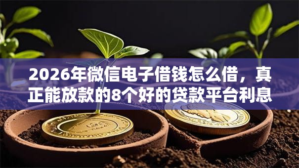 2026年微信电子借钱怎么借，真正能放款的8个好的贷款平台利息低推荐
