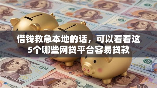 借钱救急本地的话，可以看看这5个哪些网贷平台容易贷款