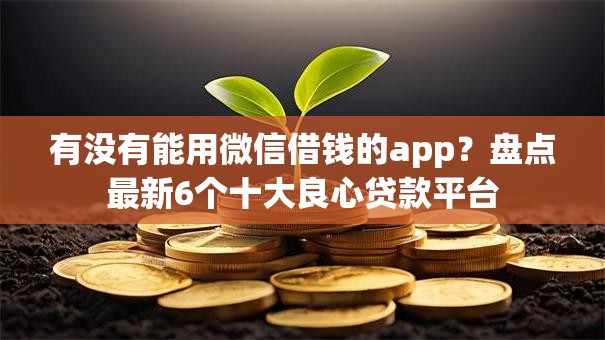 有没有能用微信借钱的app？盘点最新6个十大良心贷款平台