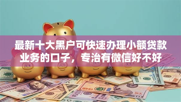 最新十大黑户可快速办理小额贷款业务的口子，专治有微信好不好借钱的软件