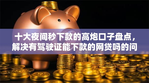 十大夜间秒下款的高炮口子盘点，解决有驾驶证能下款的网贷吗的问题