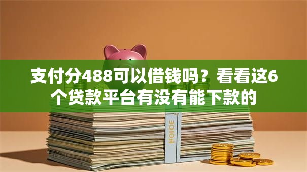 支付分488可以借钱吗？看看这6个贷款平台有没有能下款的