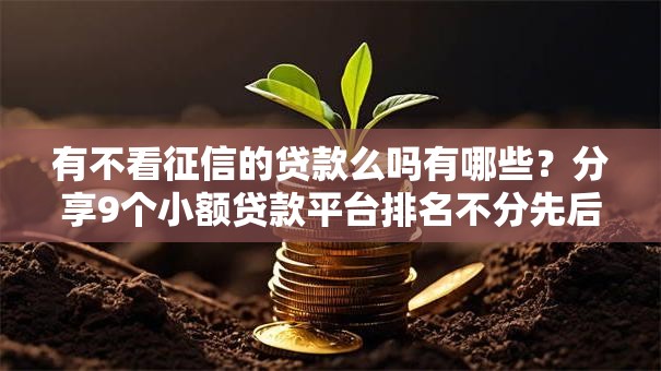 有不看征信的贷款么吗有哪些？分享9个小额贷款平台排名不分先后