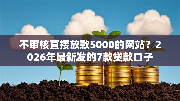 不审核直接放款5000的网站?2026年最新发的7款贷款口子 不审核直接放款5000的网站?2026年最新发的7款贷款口子