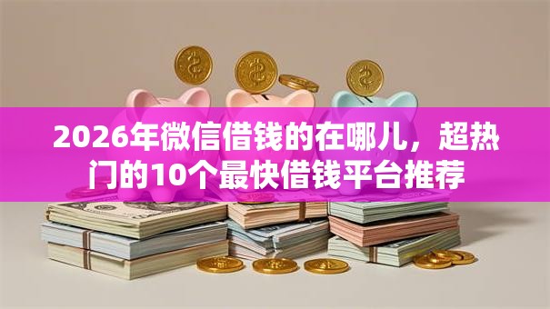 2026年微信借钱的在哪儿，超热门的10个最快借钱平台推荐