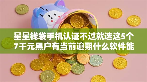 星星钱袋手机认证不过就选这5个7千元黑户有当前逾期什么软件能做贷款