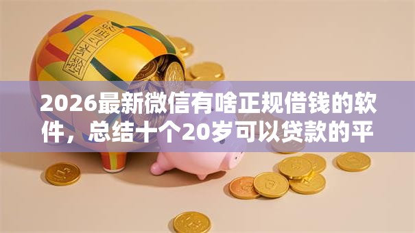 2026最新微信有啥正规借钱的软件，总结十个20岁可以贷款的平台！