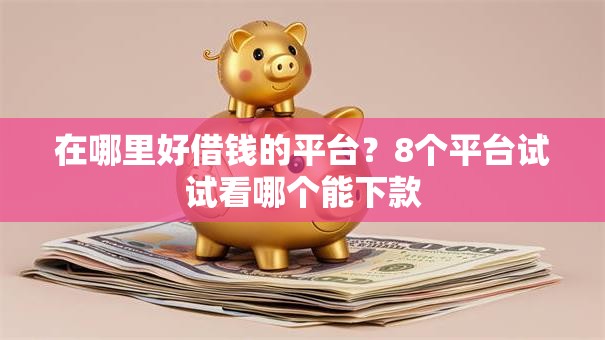 在哪里好借钱的平台？8个平台试试看哪个能下款