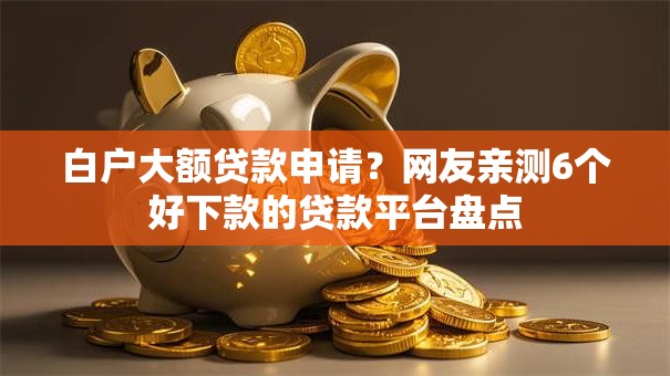 白户大额贷款申请？网友亲测6个好下款的贷款平台盘点