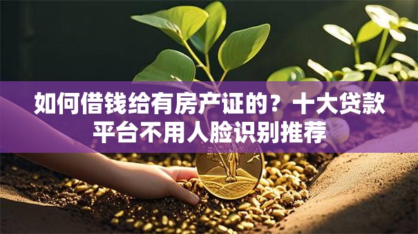 如何借钱给有房产证的？十大贷款平台不用人脸识别推荐