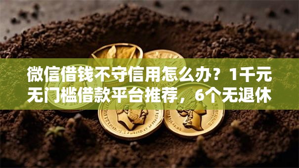 微信借钱不守信用怎么办？1千元无门槛借款平台推荐，6个无退休金65岁老人贷款平台盘点