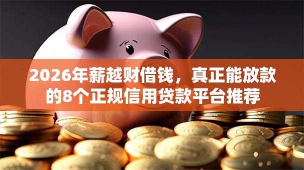 2026年薪越财借钱，真正能放款的8个正规信用贷款平台推荐