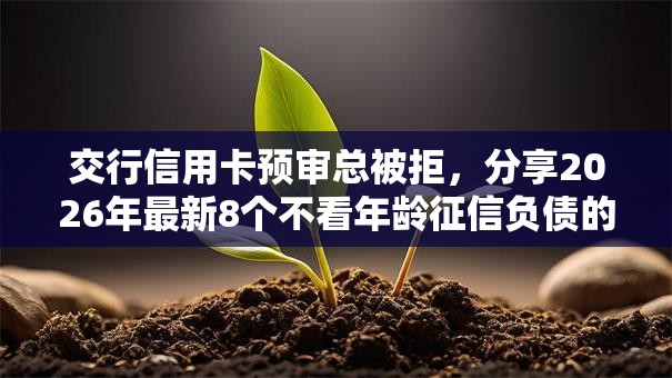 交行信用卡预审总被拒，分享2026年最新8个不看年龄征信负债的软件