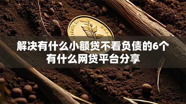 解决有什么小额贷不看负债的6个有什么网贷平台分享