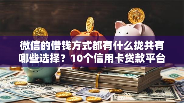 微信的借钱方式都有什么拢共有哪些选择？10个信用卡贷款平台详解