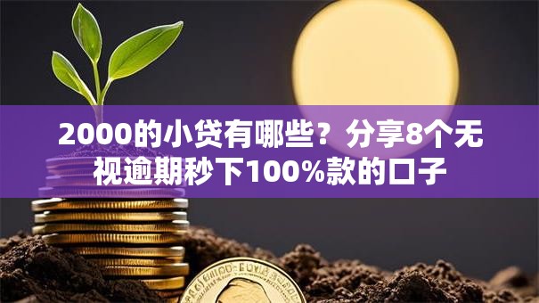 2000的小贷有哪些？分享8个无视逾期秒下100%款的口子
