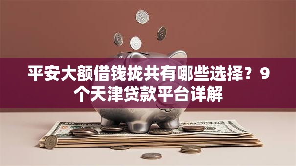 平安大额借钱拢共有哪些选择？9个天津贷款平台详解
