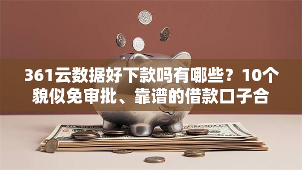 361云数据好下款吗有哪些？10个貌似免审批、靠谱的借款口子合集