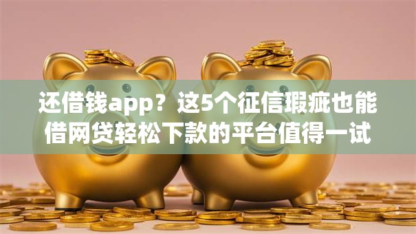 还借钱app？这5个征信瑕疵也能借网贷轻松下款的平台值得一试