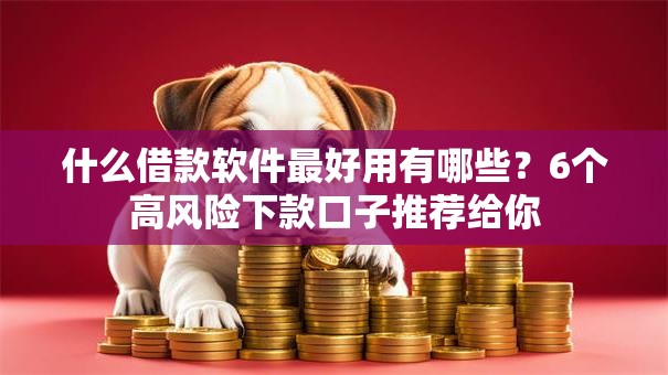 什么借款软件最好用有哪些？6个高风险下款口子推荐给你