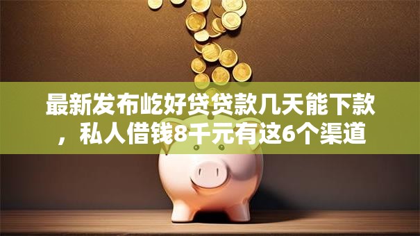 最新发布屹好贷贷款几天能下款，私人借钱8千元有这6个渠道