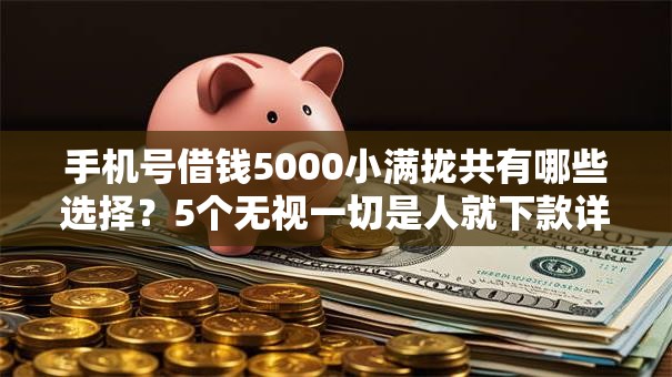 手机号借钱5000小满拢共有哪些选择？5个无视一切是人就下款详解